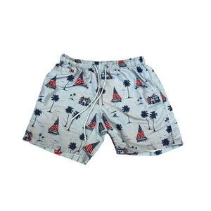Free Planet America 250 Sailboat Nautical 7” Surf & Swim Trunks Men's Small